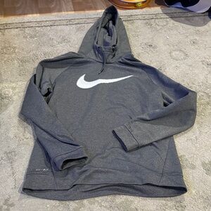 Nike Dark Gray Hoodie with White Swoosh